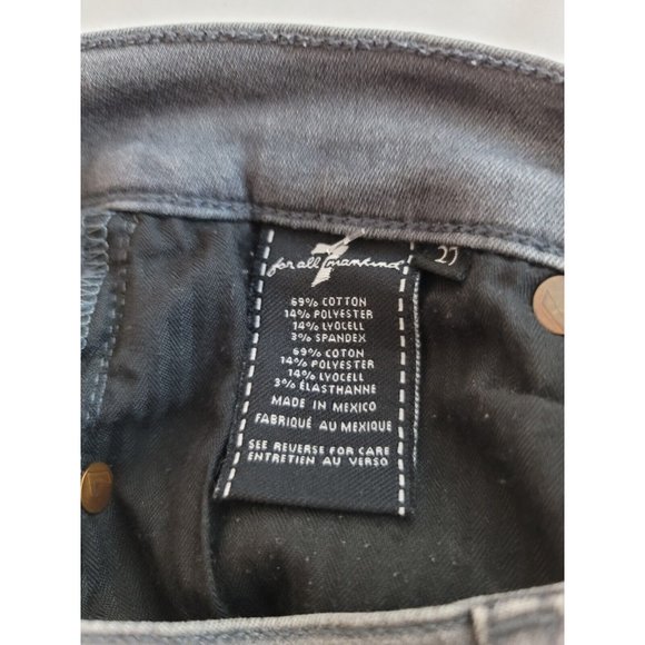 7 for‎ All Mankind Womens 27 Roxanne Stretch  Ankle Black Jeans - Picture 4 of 8
